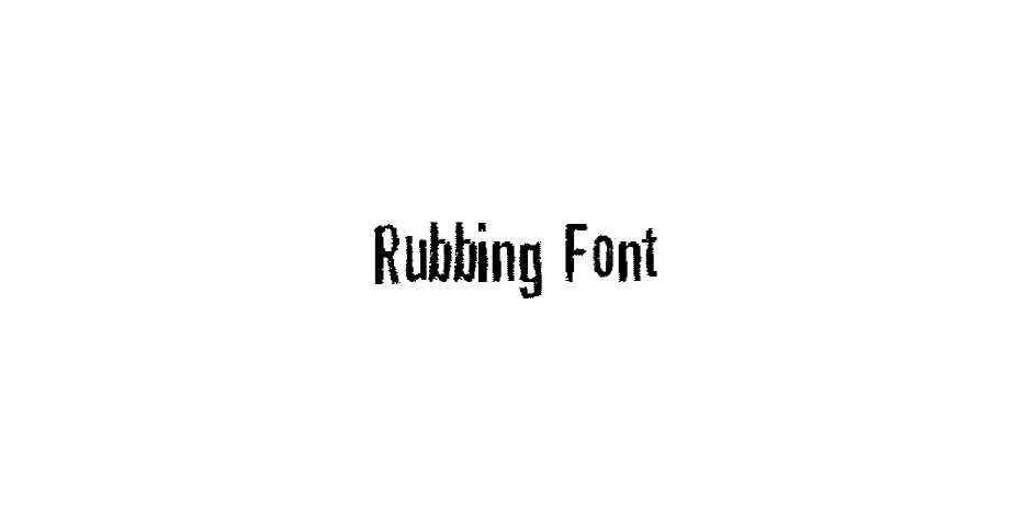 Fonte Rubbing Font