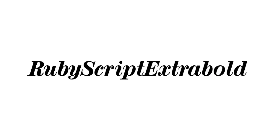 Fonte RubyScriptExtrabold