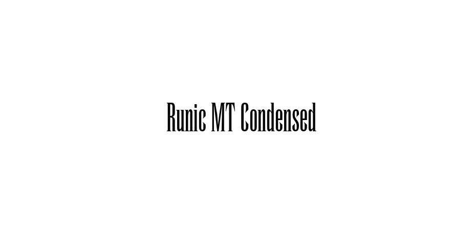 Fonte Runic MT Condensed