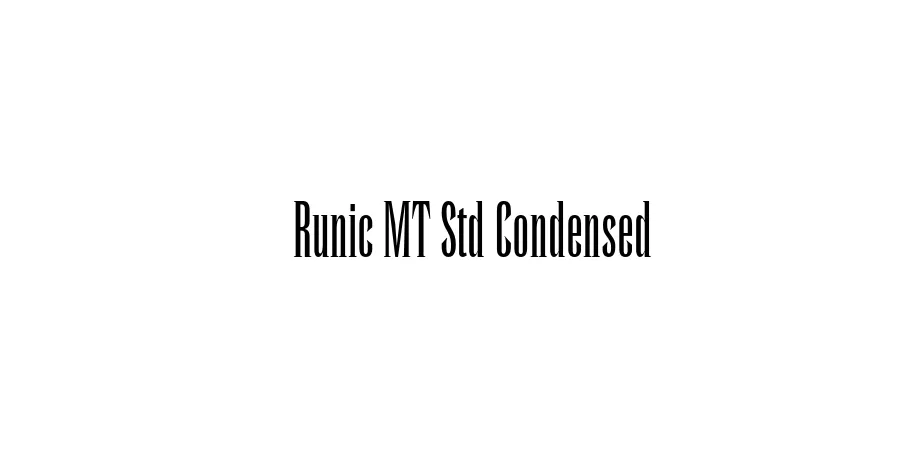 Fonte Runic MT Std Condensed