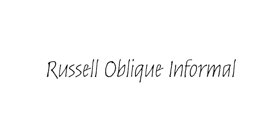 Fonte Russell Oblique Informal