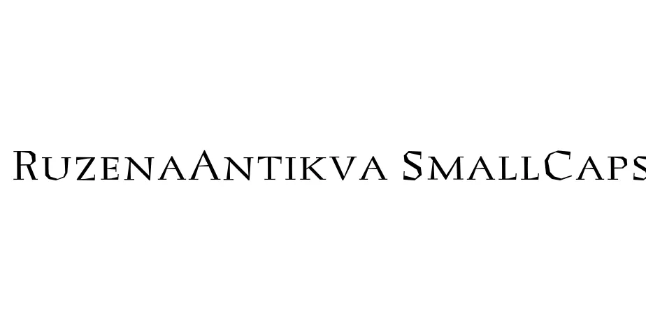 Fonte RuzenaAntikva SmallCaps