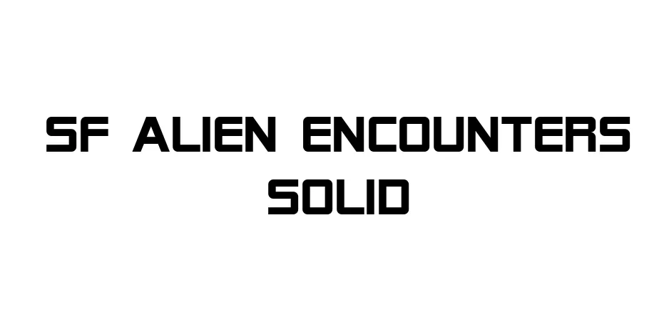 Fonte SF Alien Encounters Solid