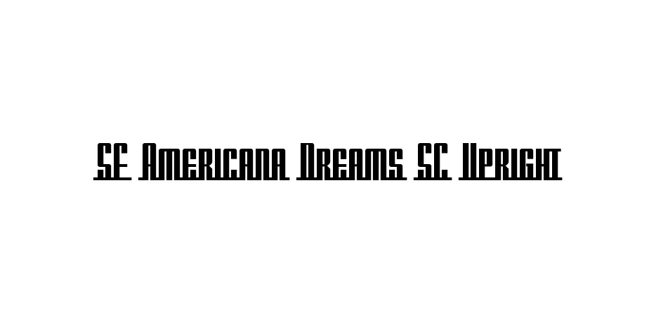 Fonte SF Americana Dreams SC Upright