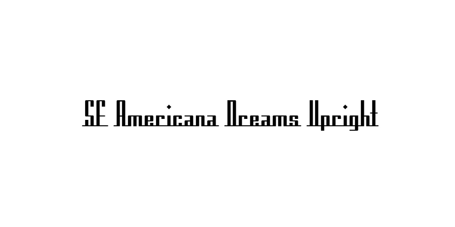 Fonte SF Americana Dreams Upright