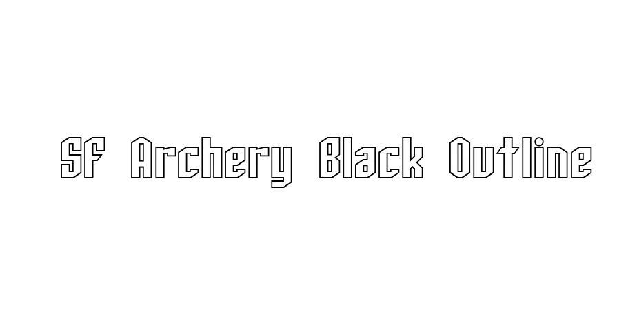 Fonte SF Archery Black Outline