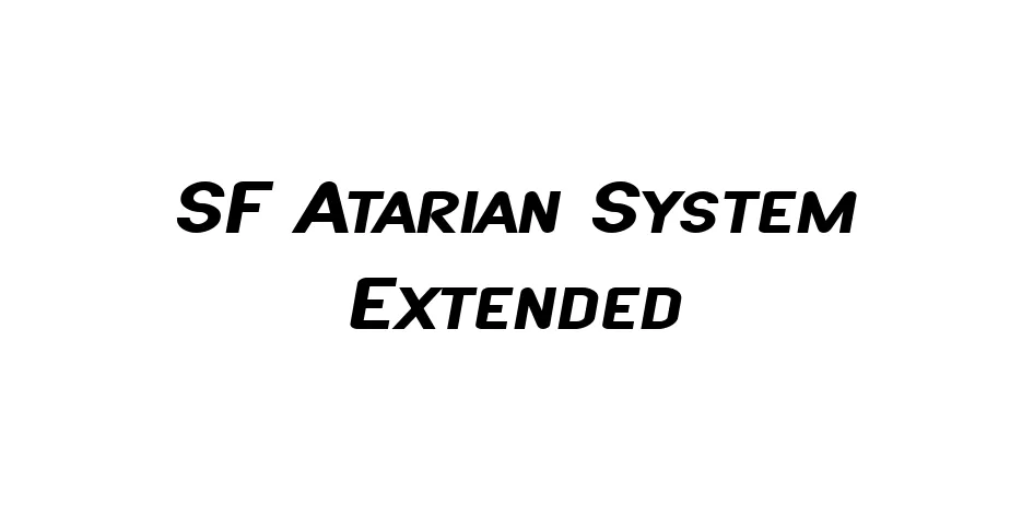 Fonte SF Atarian System Extended