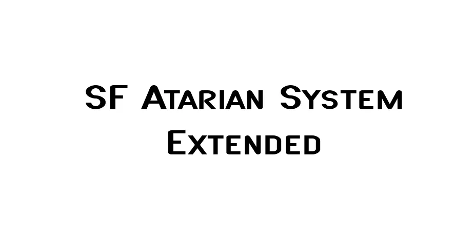 Fonte SF Atarian System Extended