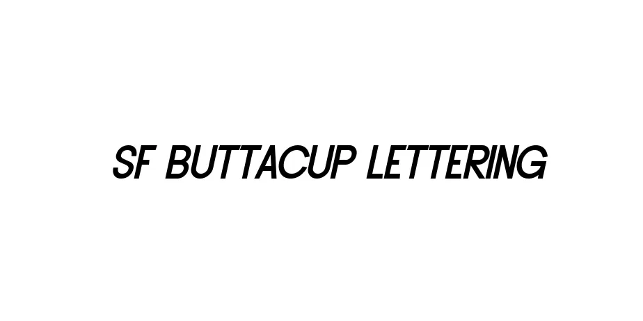 Fonte SF Buttacup Lettering