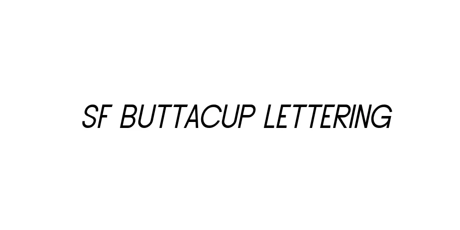 Fonte SF Buttacup Lettering