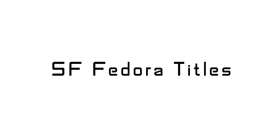 Fonte SF Fedora Titles