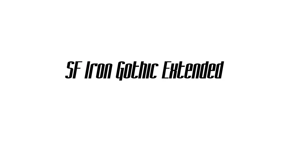 Fonte SF Iron Gothic Extended