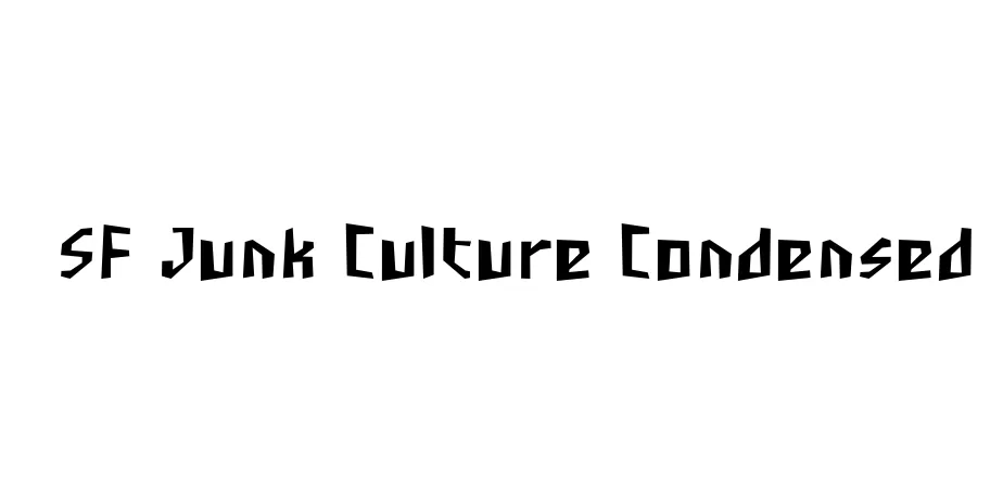 Fonte SF Junk Culture Condensed