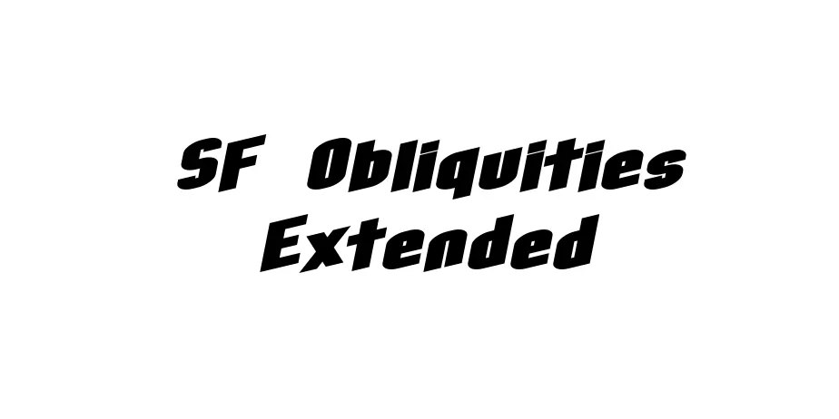 Fonte SF Obliquities Extended