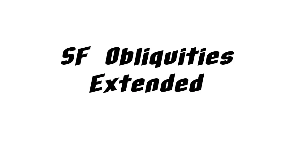 Fonte SF Obliquities Extended