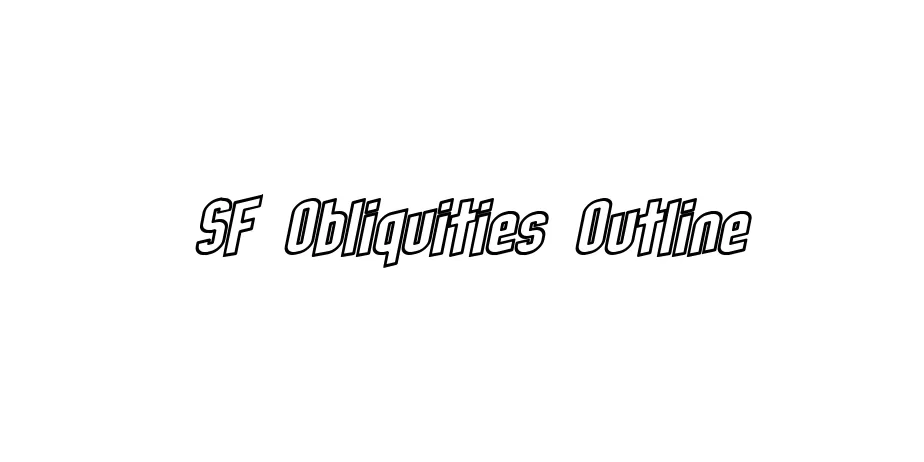 Fonte SF Obliquities Outline