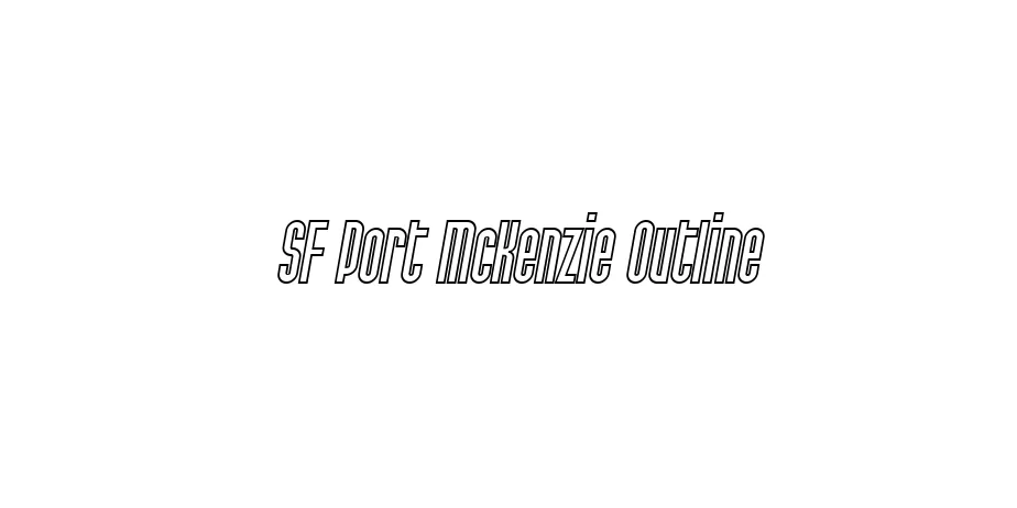 Fonte SF Port McKenzie Outline