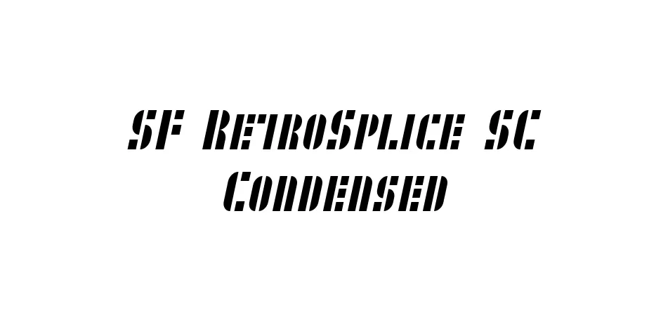 Fonte SF RetroSplice SC Condensed