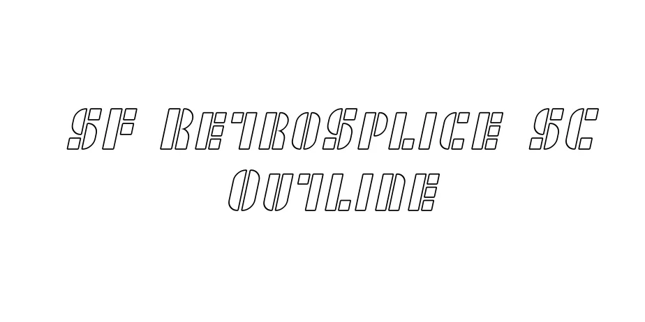 Fonte SF RetroSplice SC Outline