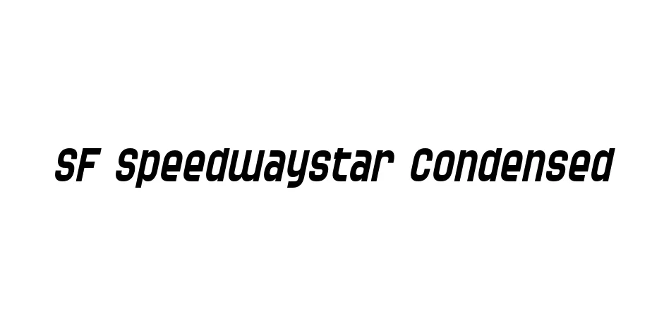 Fonte SF Speedwaystar Condensed