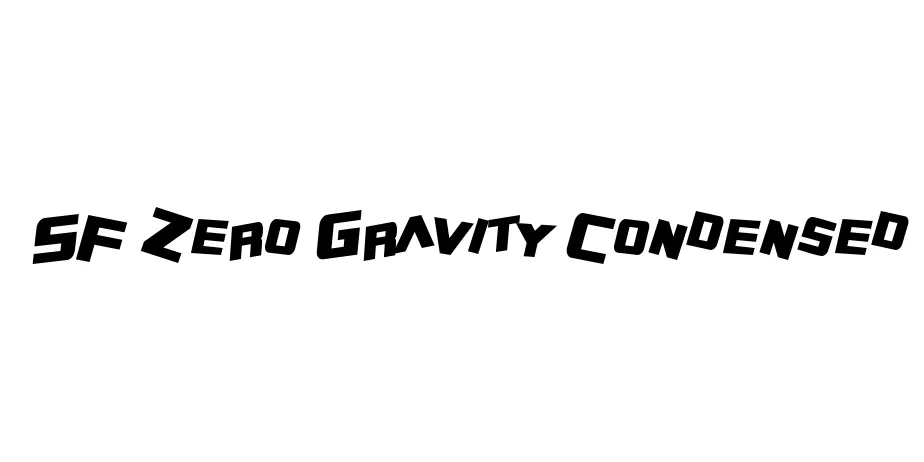 Fonte SF Zero Gravity Condensed