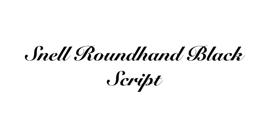 Fonte Snell Roundhand Black Script