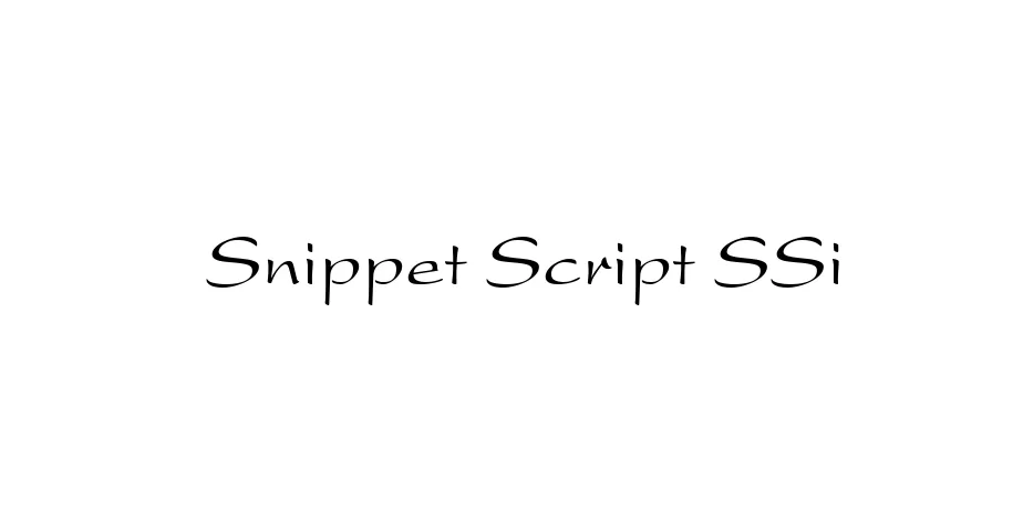 Fonte Snippet Script SSi