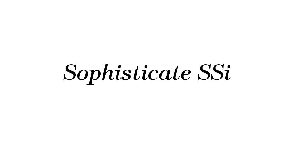 Fonte Sophisticate SSi