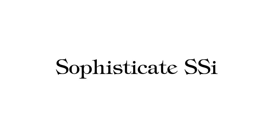 Fonte Sophisticate SSi