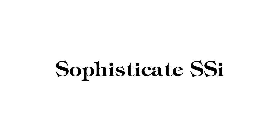 Fonte Sophisticate SSi