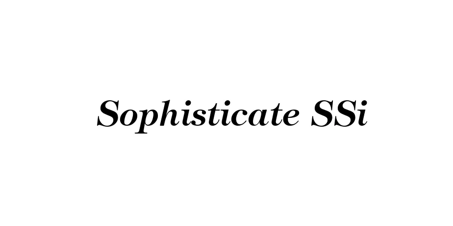 Fonte Sophisticate SSi