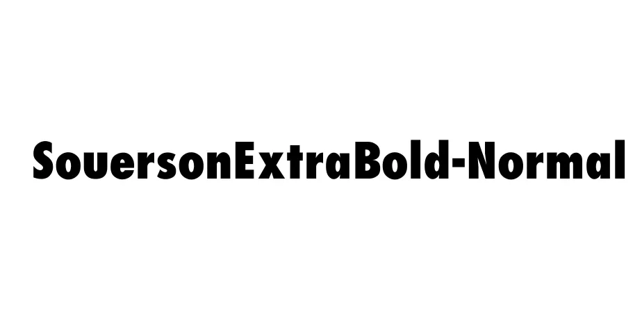 Fonte SouersonExtraBold-Normal