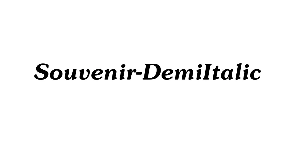 Fonte Souvenir-DemiItalic