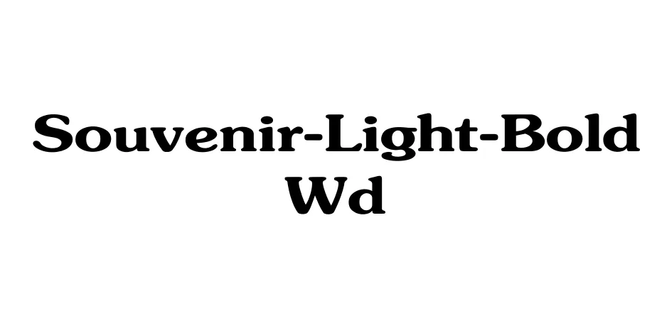 Fonte Souvenir-Light-Bold Wd