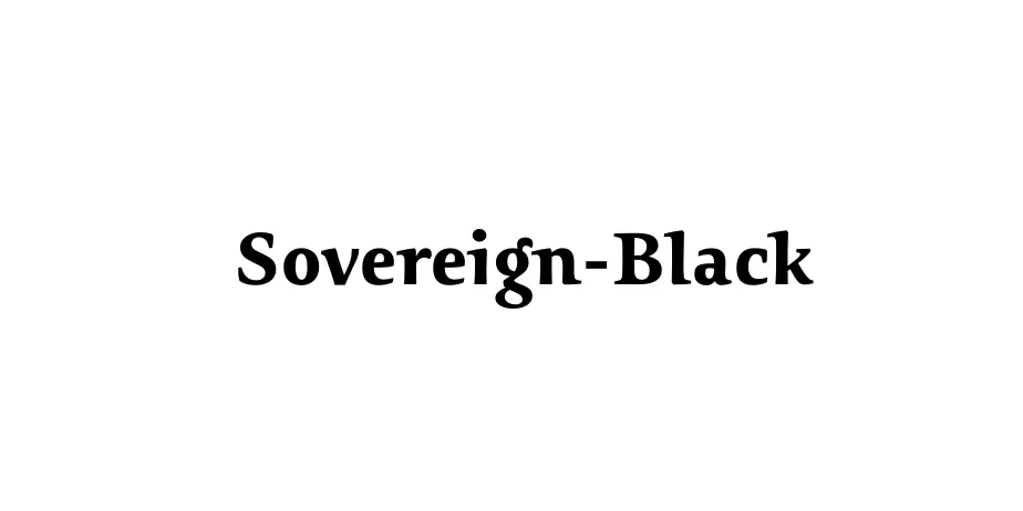 Fonte Sovereign-Black