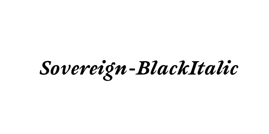 Fonte Sovereign-BlackItalic