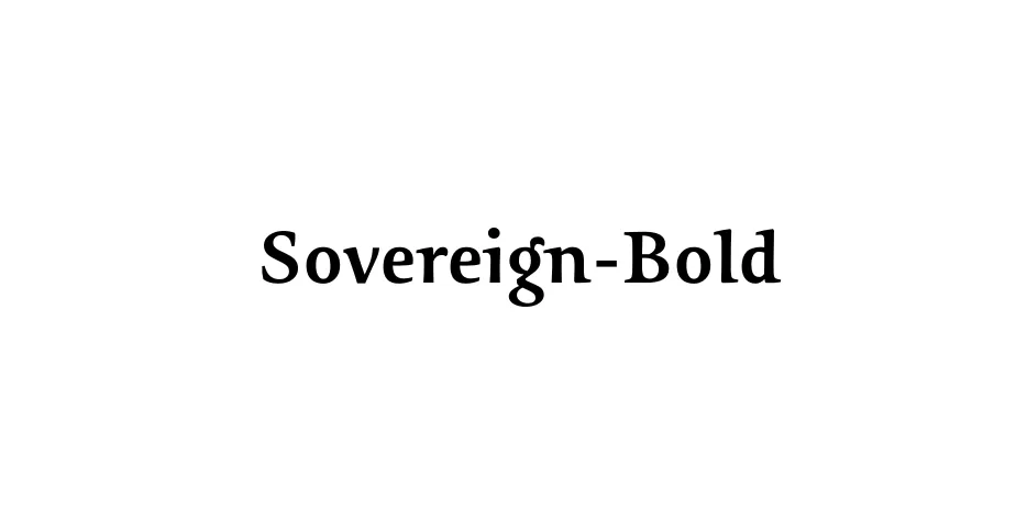 Fonte Sovereign-Bold