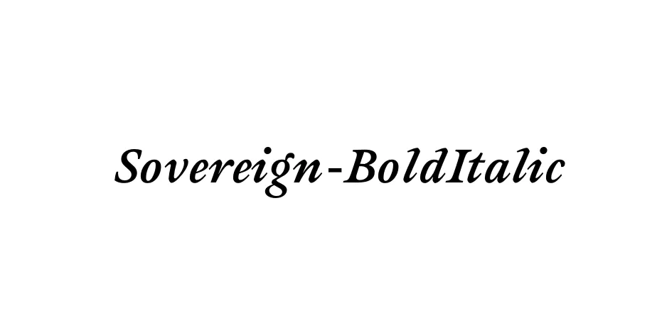 Fonte Sovereign-BoldItalic