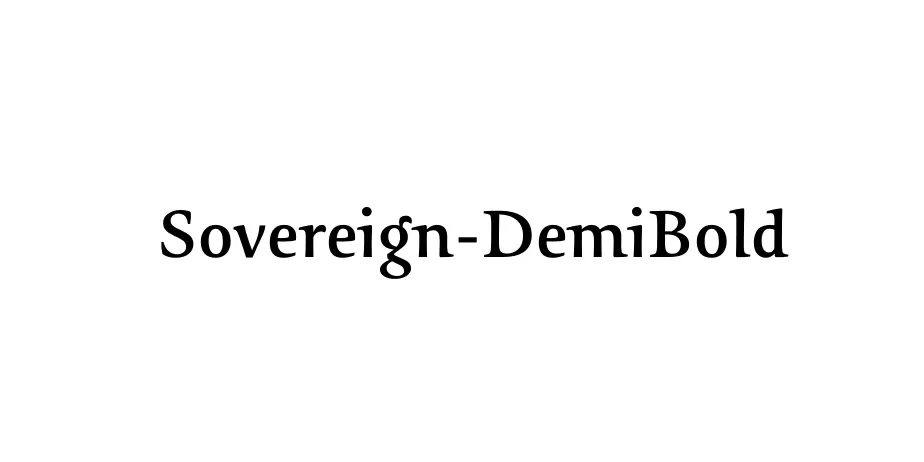 Fonte Sovereign-DemiBold