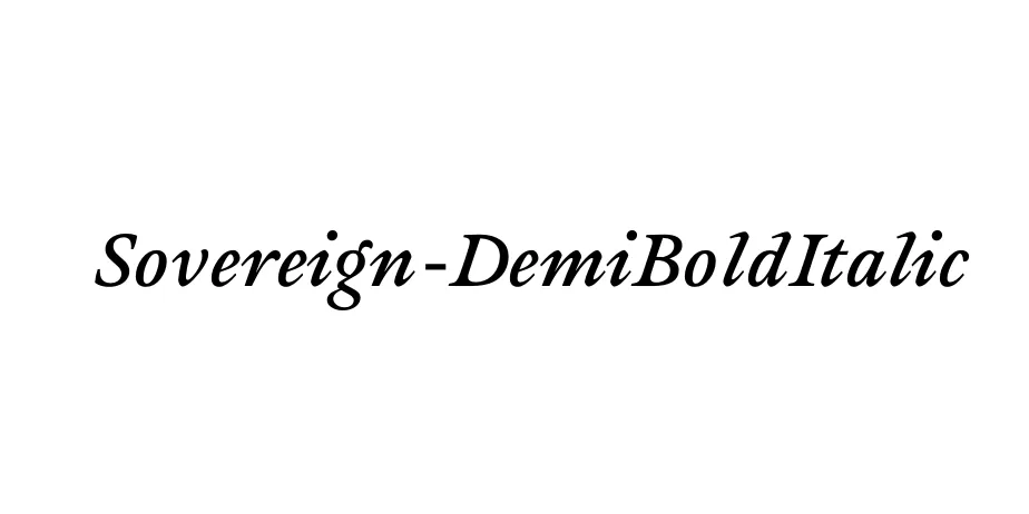 Fonte Sovereign-DemiBoldItalic