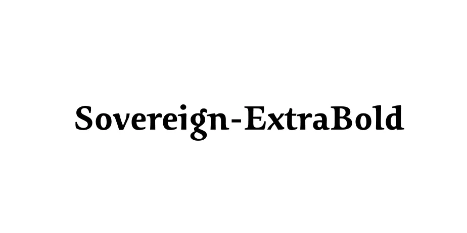 Fonte Sovereign-ExtraBold