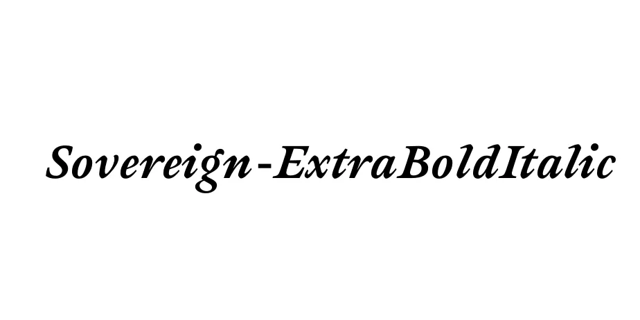 Fonte Sovereign-ExtraBoldItalic