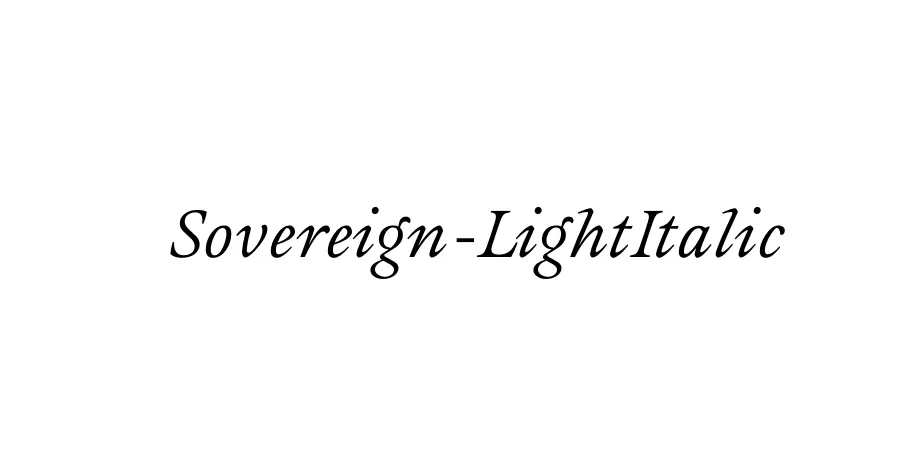 Fonte Sovereign-LightItalic