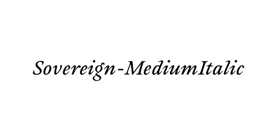 Fonte Sovereign-MediumItalic