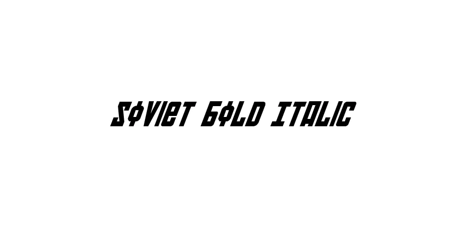 Fonte Soviet Bold Italic