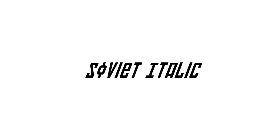 Fonte Soviet Italic