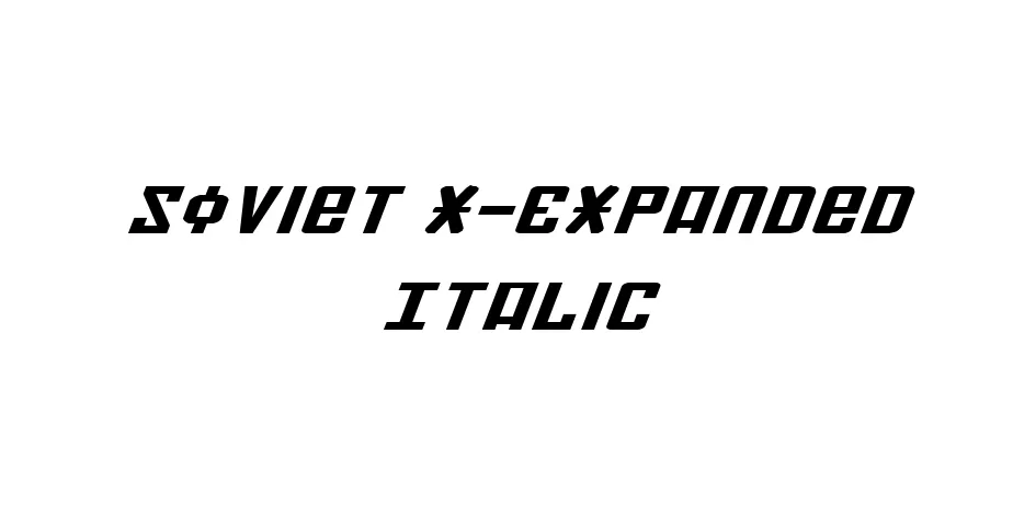 Fonte Soviet X-Expanded Italic