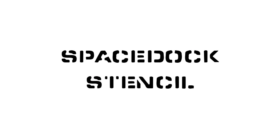 Fonte Spacedock Stencil