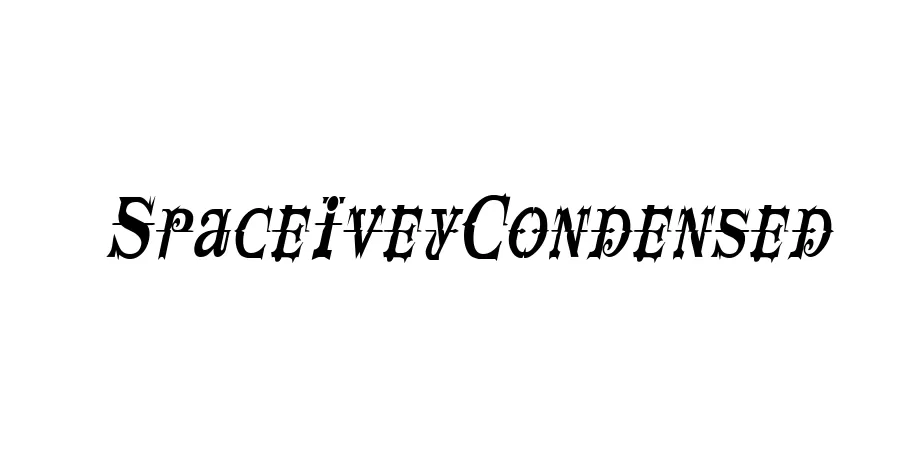 Fonte SpaceIveyCondensed