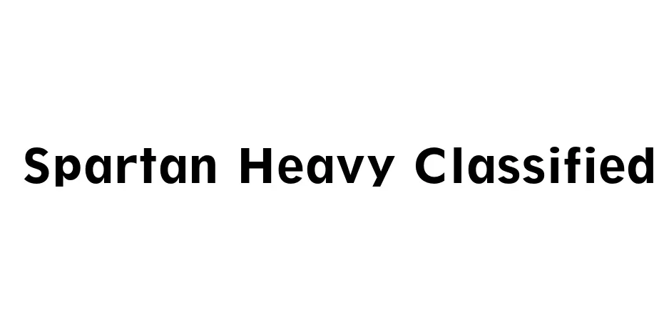 Fonte Spartan Heavy Classified